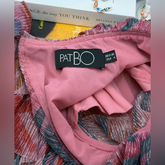 🆕 PATBO 🧿 NWOT Twist Metallic Ruched Gown, Pink - Sz BR 36 US 4 - Picture 14 of 14